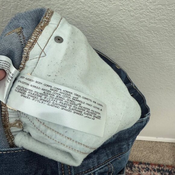 Ariat Rebar M4 Relaxed Bootcut Distressed Denim Blue Jeans Pants Mens size 38x34 - Picture 6 of 8